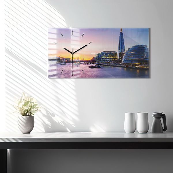 Horizontal wall clock View of London