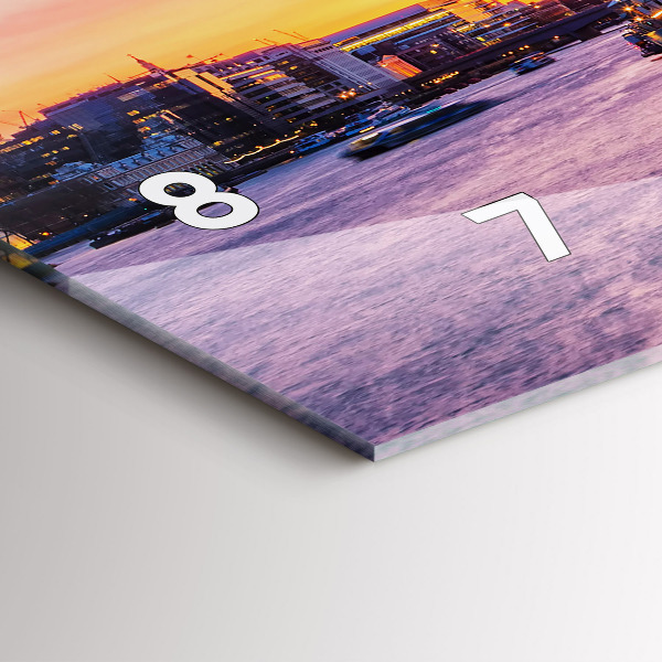 Horizontal wall clock View of London