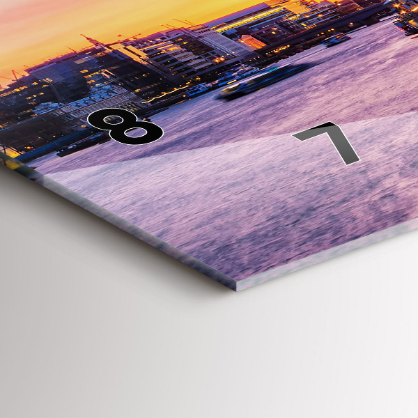 Horizontal wall clock View of London