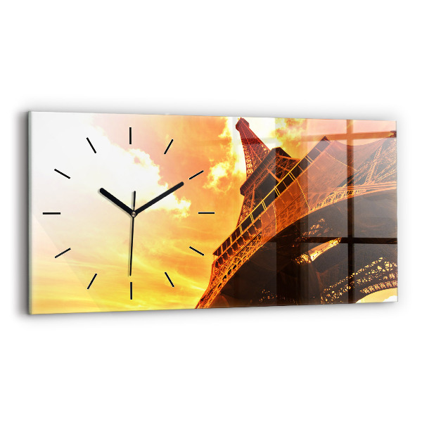 Horizontal wall clock The Eiffel Tower in Paris