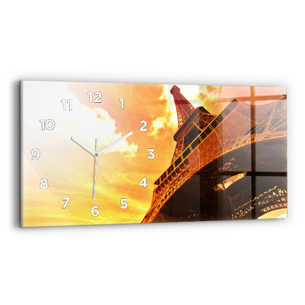 Horizontal wall clock The Eiffel Tower in Paris