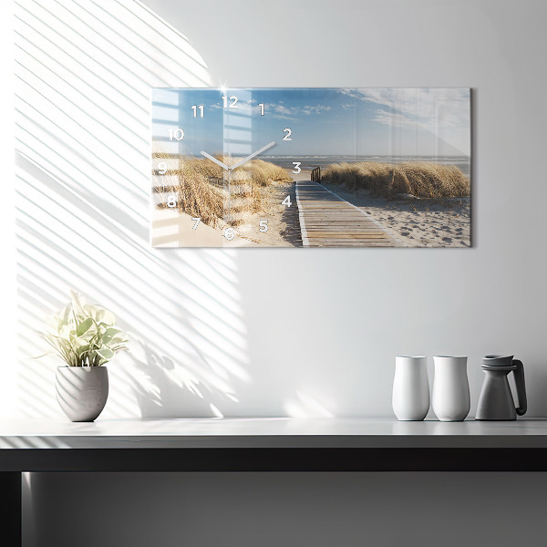 Horizontal wall clock View of the beach