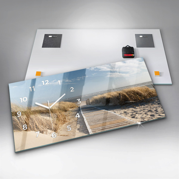 Horizontal wall clock View of the beach