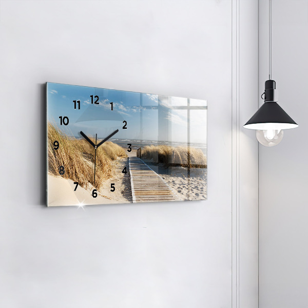 Horizontal wall clock View of the beach