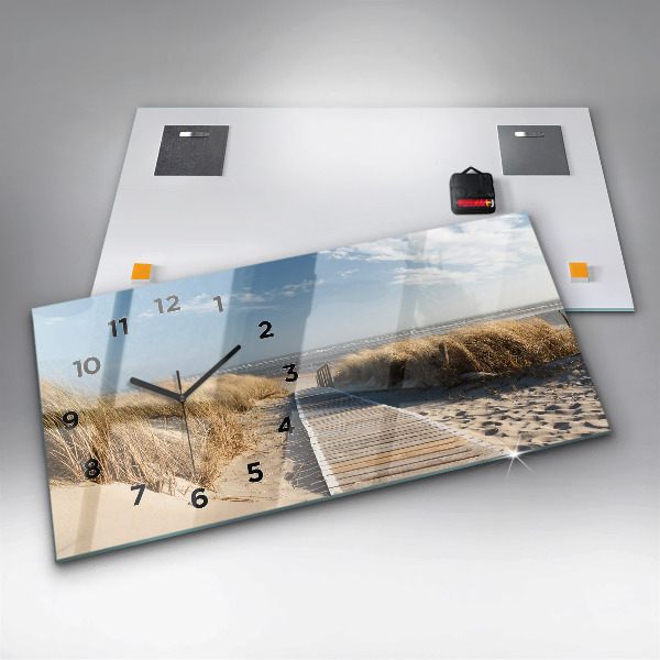 Horizontal wall clock View of the beach