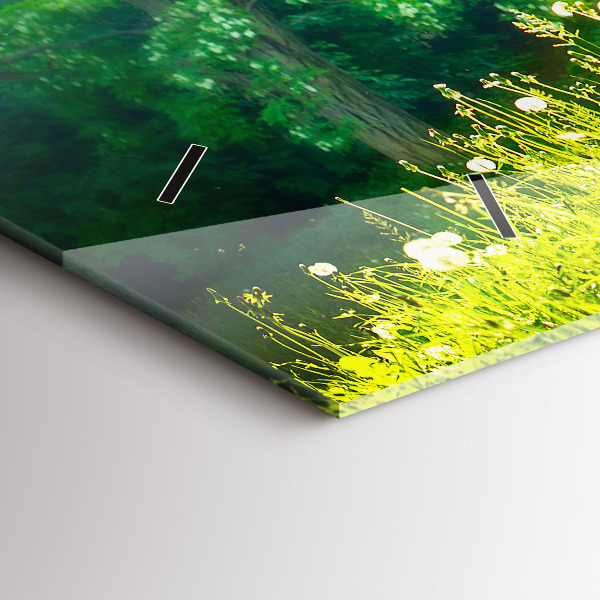 Horizontal wall clock Spring nature