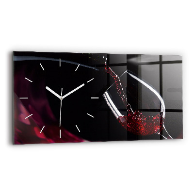 Horizontal wall clock Wine