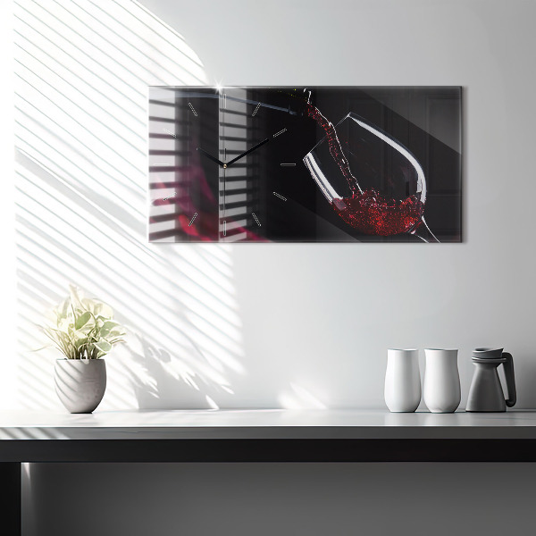 Horizontal wall clock Wine