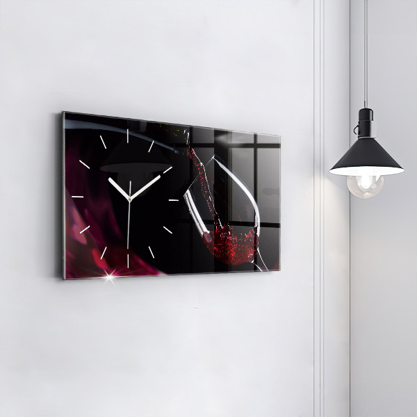 Horizontal wall clock Wine