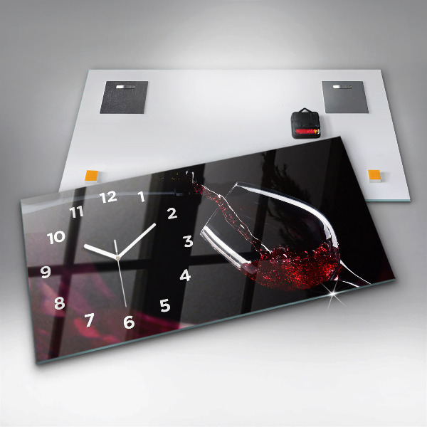Horizontal wall clock Wine