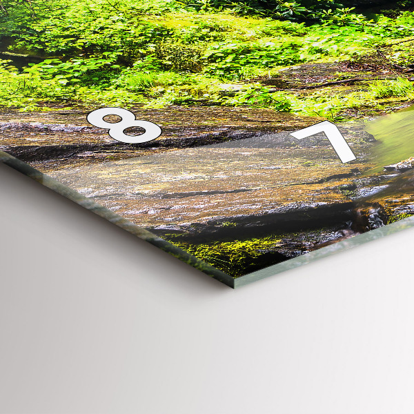 Horizontal wall clock Waterfall forest