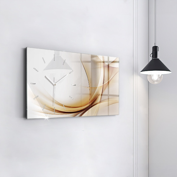 Horizontal wall clock Golden abstraction