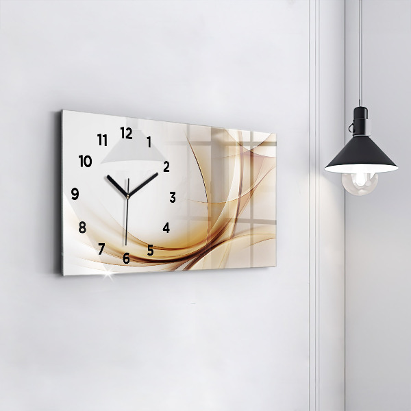 Horizontal wall clock Golden abstraction