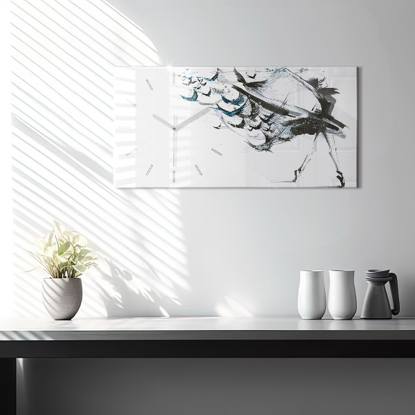 Horizontal wall clock Woman dancing ballet