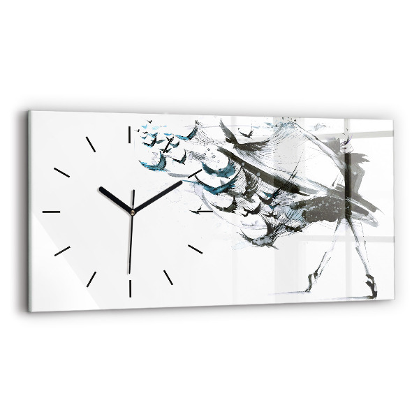 Horizontal wall clock Woman dancing ballet