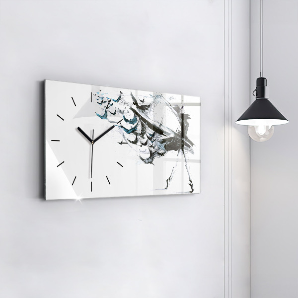 Horizontal wall clock Woman dancing ballet