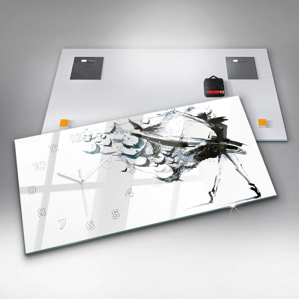 Horizontal wall clock Woman dancing ballet