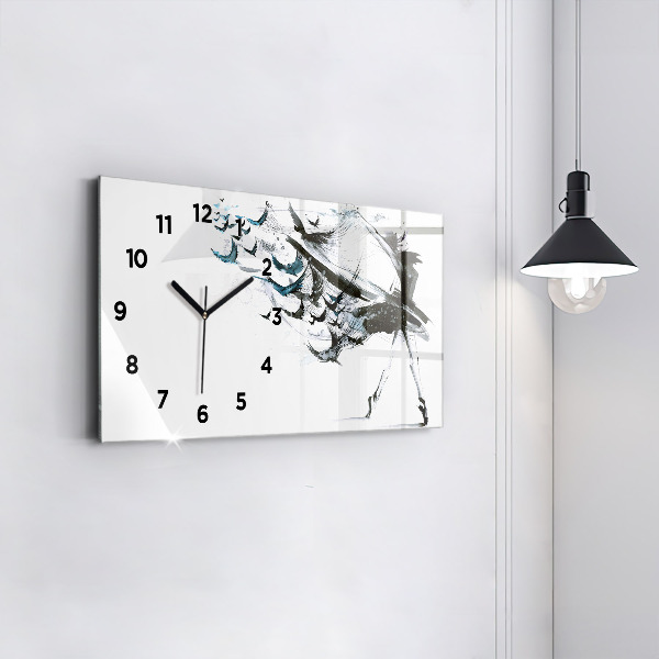 Horizontal wall clock Woman dancing ballet