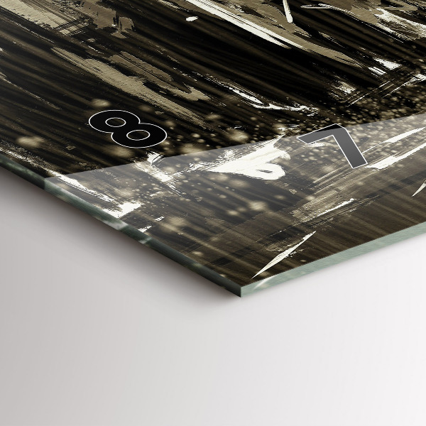 Horizontal wall clock Woman on a rainy night