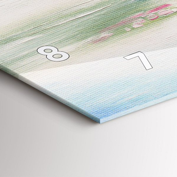 Horizontal wall clock Tree Mosaic