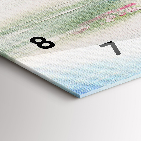 Horizontal wall clock Tree Mosaic