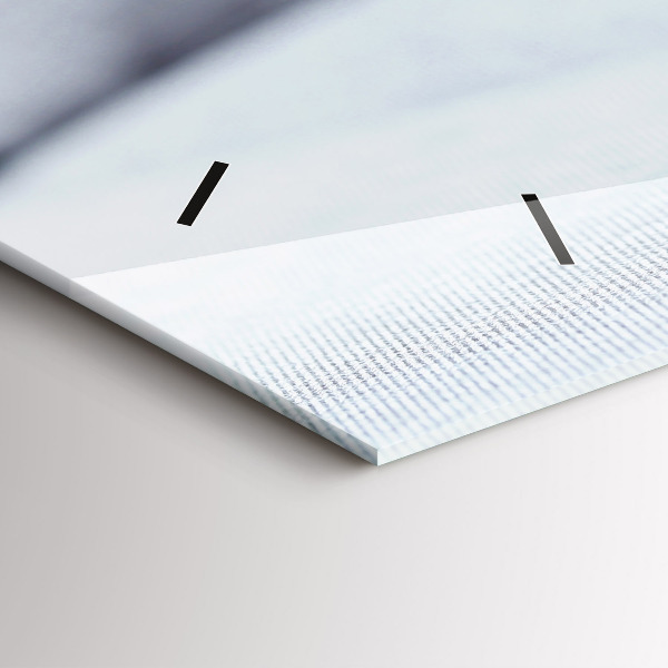 Horizontal wall clock Cat on the couch