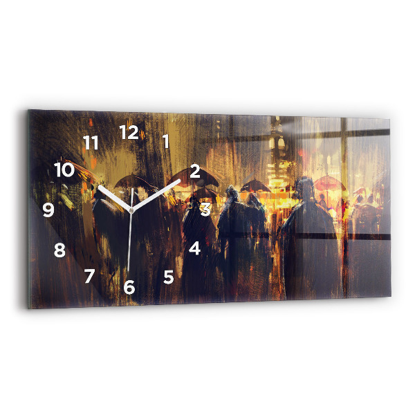 Horizontal wall clock Impressionism in art Market Square