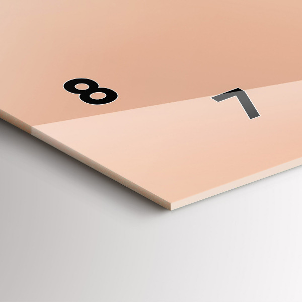 Horizontal wall clock Flamingo illustration