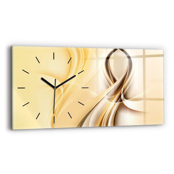 Horizontal wall clock Abstraction waves