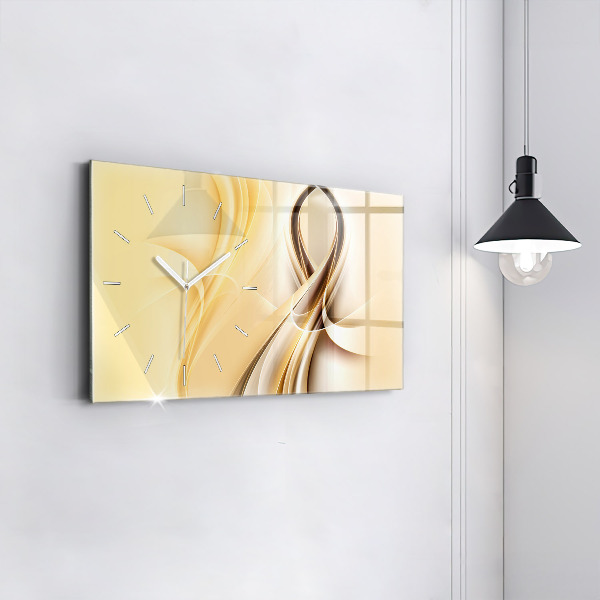 Horizontal wall clock Abstraction waves