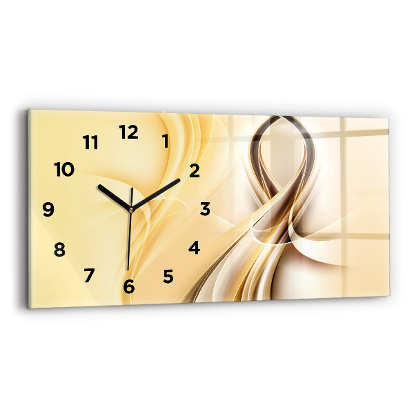 Horizontal wall clock Abstraction waves