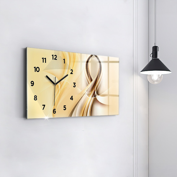 Horizontal wall clock Abstraction waves