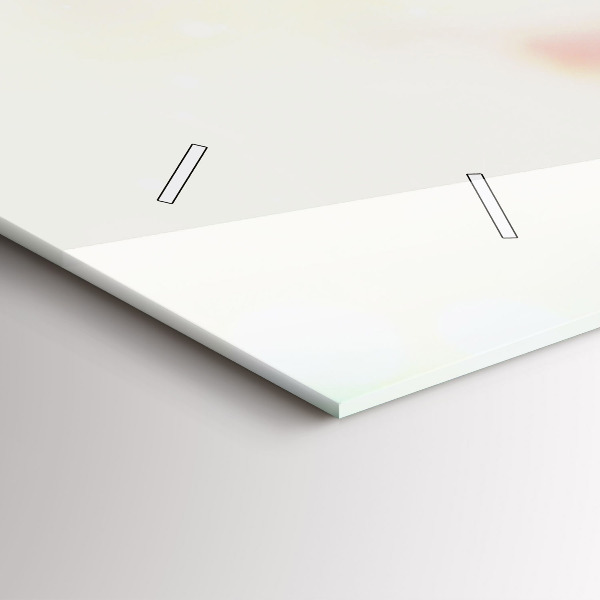 Horizontal wall clock Spring flowers