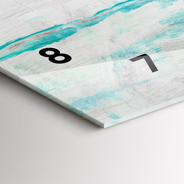 Horizontal wall clock Oil texture abstract