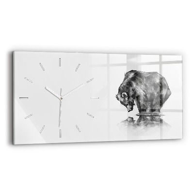 Horizontal wall clock Cartoon bear