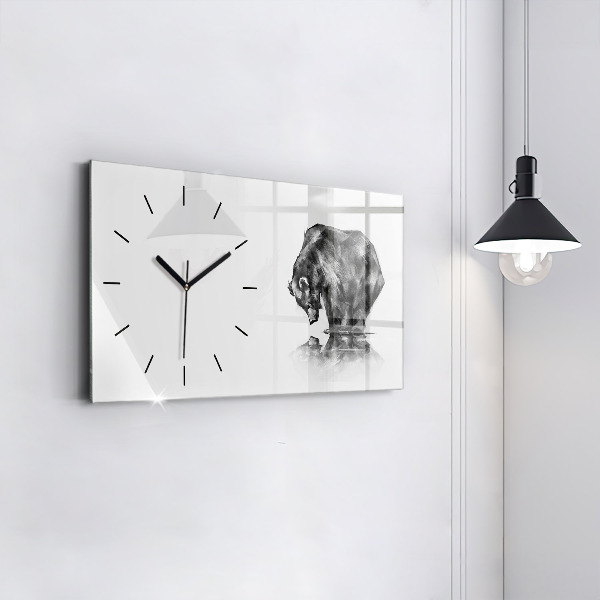 Horizontal wall clock Cartoon bear