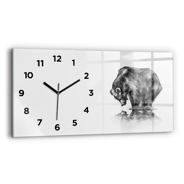 Horizontal wall clock Cartoon bear