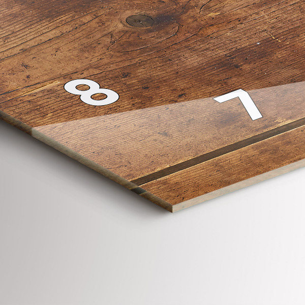 Horizontal wall clock Rustic Wood