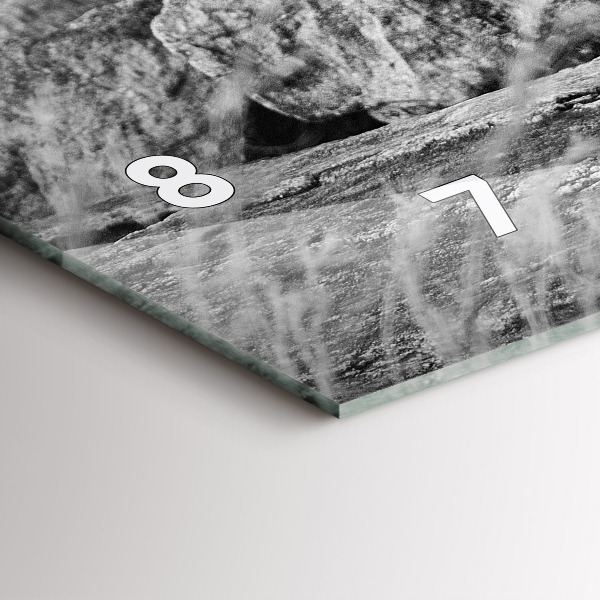 Horizontal wall clock Abstraction - Lion