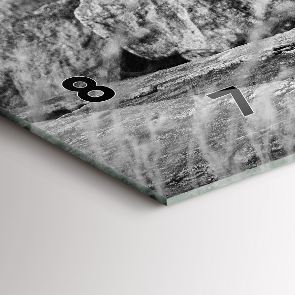 Horizontal wall clock Abstraction - Lion