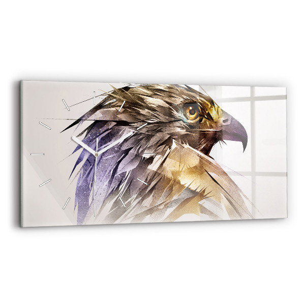 Horizontal wall clock Bird of Predation