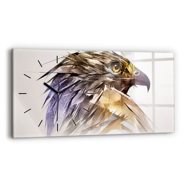 Horizontal wall clock Bird of Predation