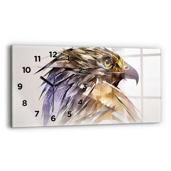 Horizontal wall clock Bird of Predation
