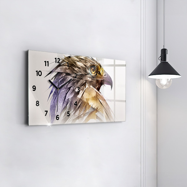Horizontal wall clock Bird of Predation
