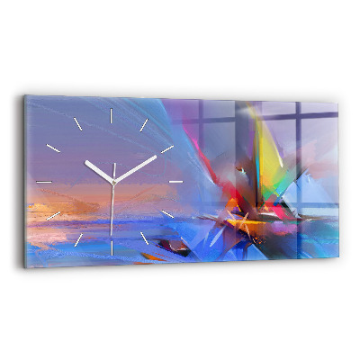 Horizontal wall clock Seascape