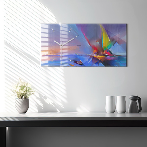 Horizontal wall clock Seascape