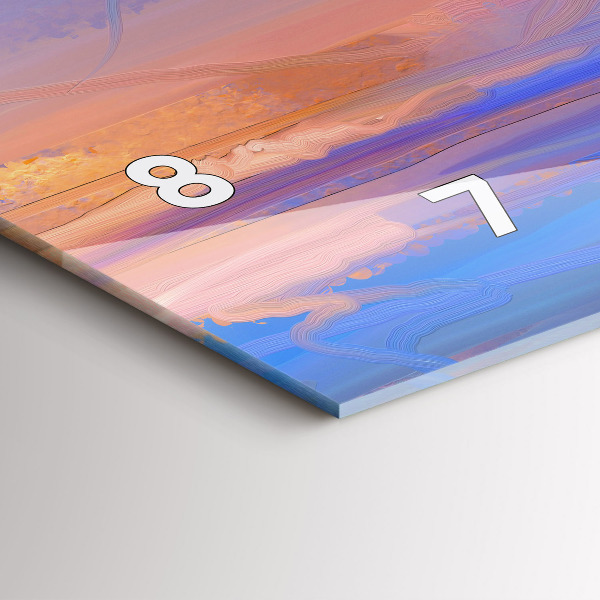 Horizontal wall clock Seascape