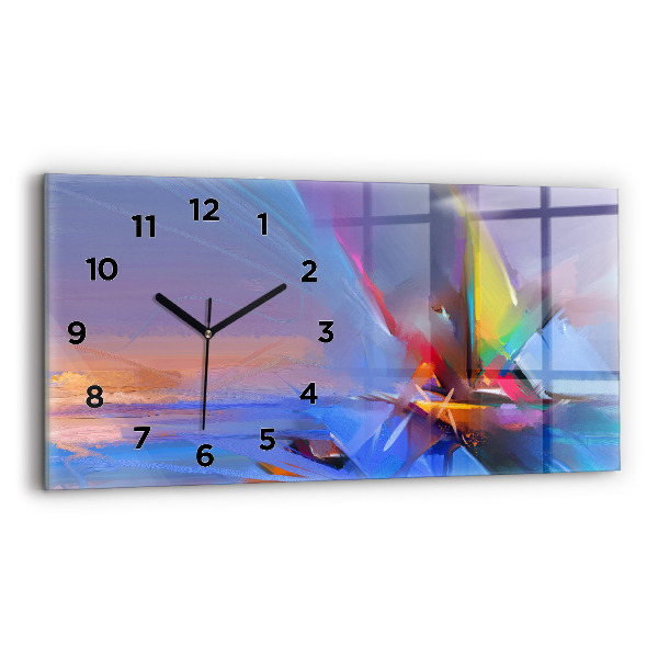 Horizontal wall clock Seascape
