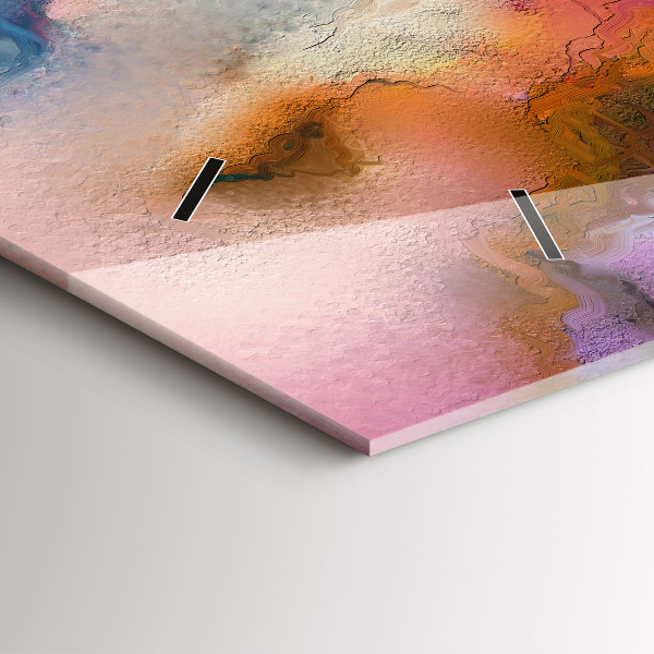 Horizontal wall clock Spilled paint