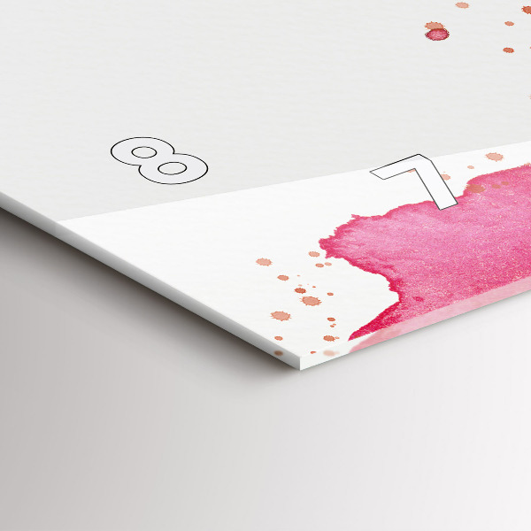 Horizontal wall clock Watercolor eagle background